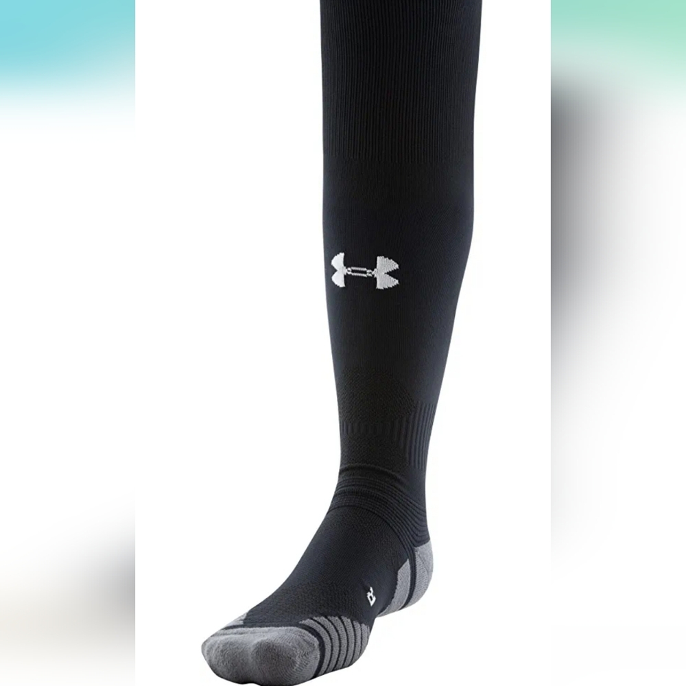 Under Armour UA SOCCER athletic cushioned Over-the-calf OTC knee high sock black